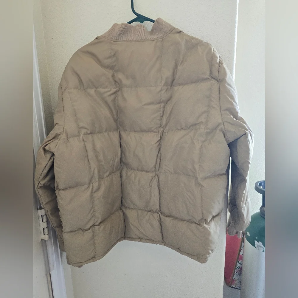 Vintage Cabela's Tan Goose Down Puffer Jacket Bomber XL - Picture 5 of 5